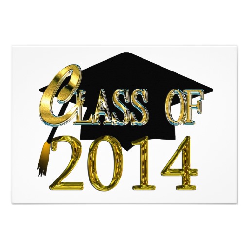 Any Color 2014 Class Graduation Party Invitations 3 5 X 5 Invitation
