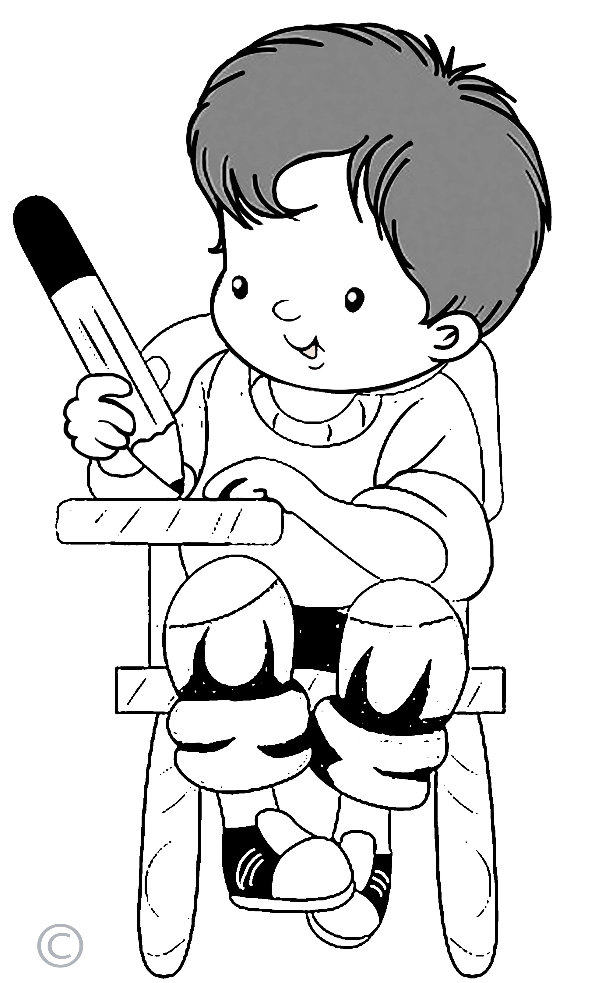 Boy Student Clipart Black And White   All The Gallery You Need