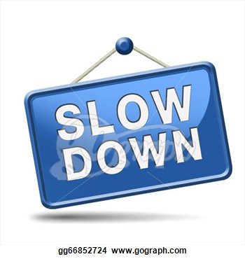 Clip Art   Slowdown Blue Placard  Stock Illustration Gg66852724