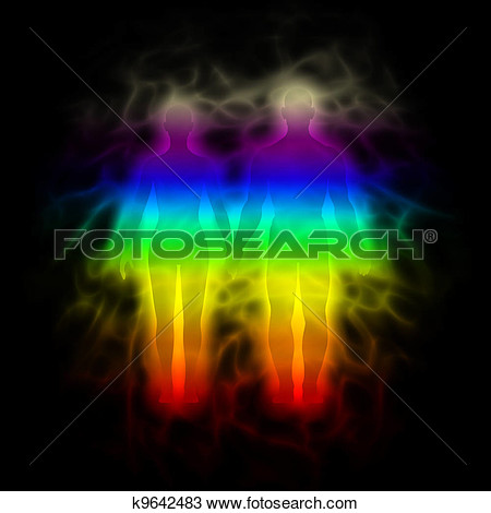 Drawing   Rainbow People   Woman And Man  Fotosearch   Search Clipart