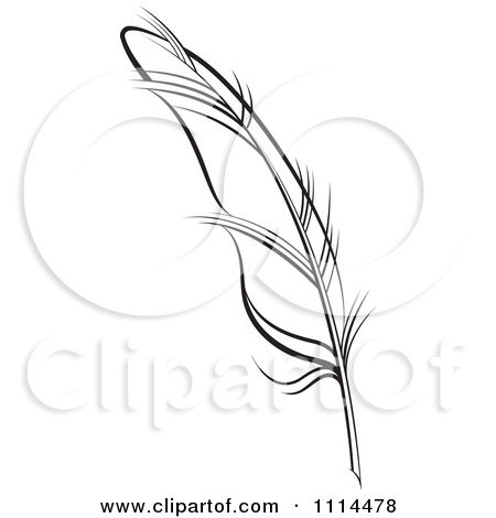 Feather Quill Pen Tattoo   Clipart Black And White Feather Quill    