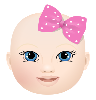 Free Baby Girl Face Clip Art
