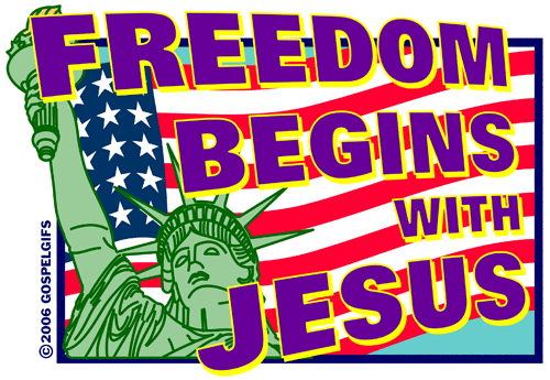 Freedom Begins With Jesus  Purple    Free Christian Graphics