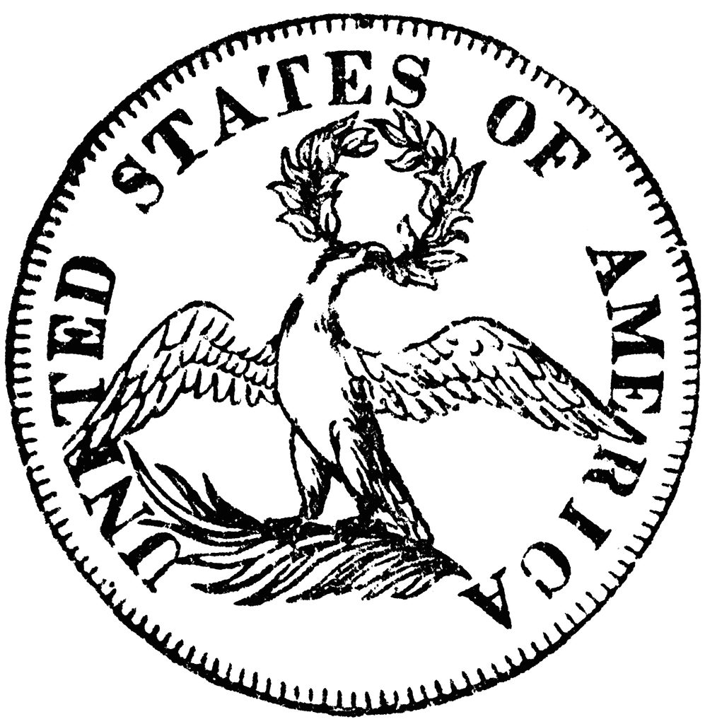 Gold Eagle Coin 1795   Clipart Etc