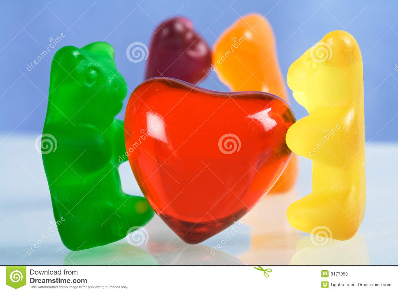 Gummy Bear Candy And Red Heart Editorial Image   Image  8177050