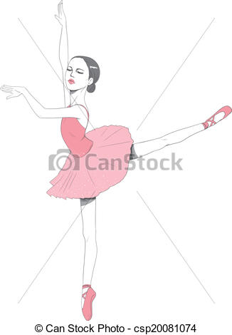 Illustration Of Pink Ballerina Tutu Dress   Beautiful Ballerina