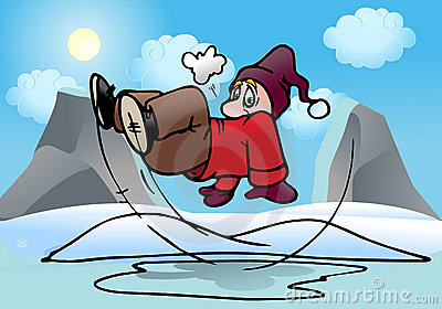Man Slip On Ice Pool Royalty Free Stock Photos   Image  22822208