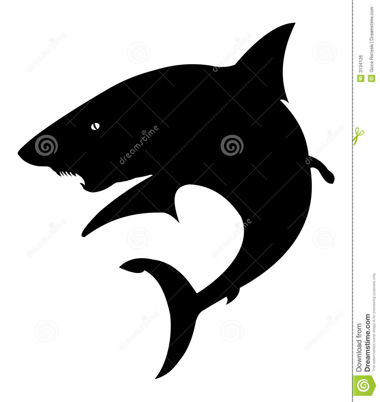 Shark Silhouette Royalty Free Stock Image   Image  3134126