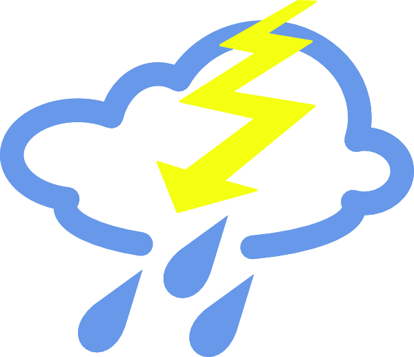Thunder Storms Weather Symbol Clip Art At Clker Com   Vector Clip Art
