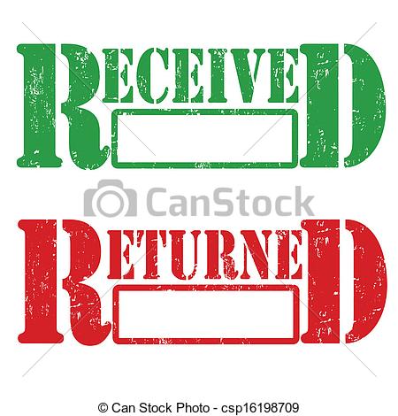 Vector Clipart Of Received And Returned Stamp   Grunge Rubber Stamp