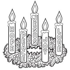 Advent Wreath Coloring Page More