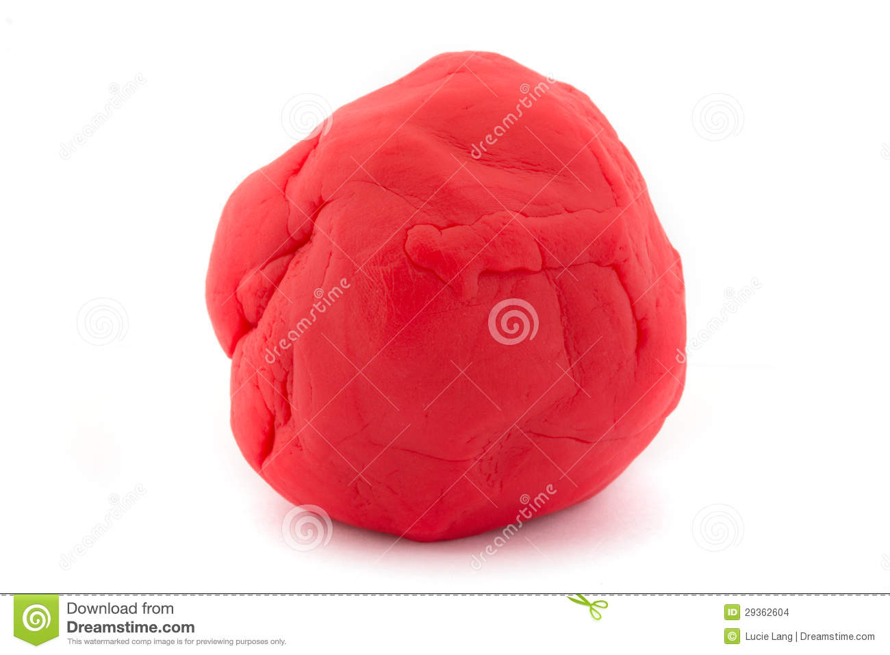 Ball Of Red Play Dough On White Stock Images   Image  29362604