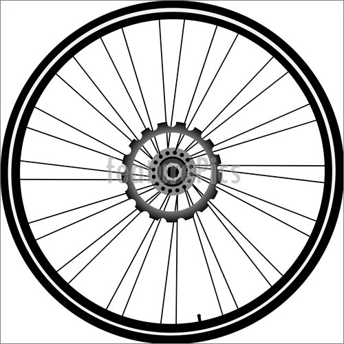 Bike Wheel Isolated On White Illustration  Clip Art To Download At