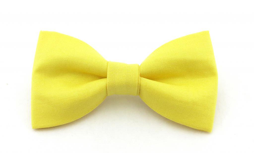 Boys Clip On Yellow Bow Tie