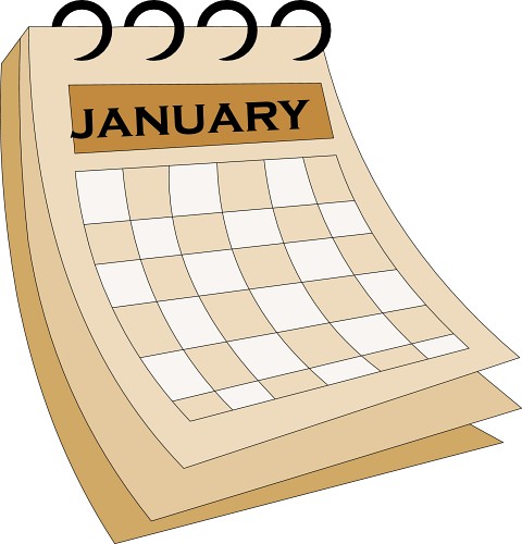 Calendar   07 January1   Classroom Clipart
