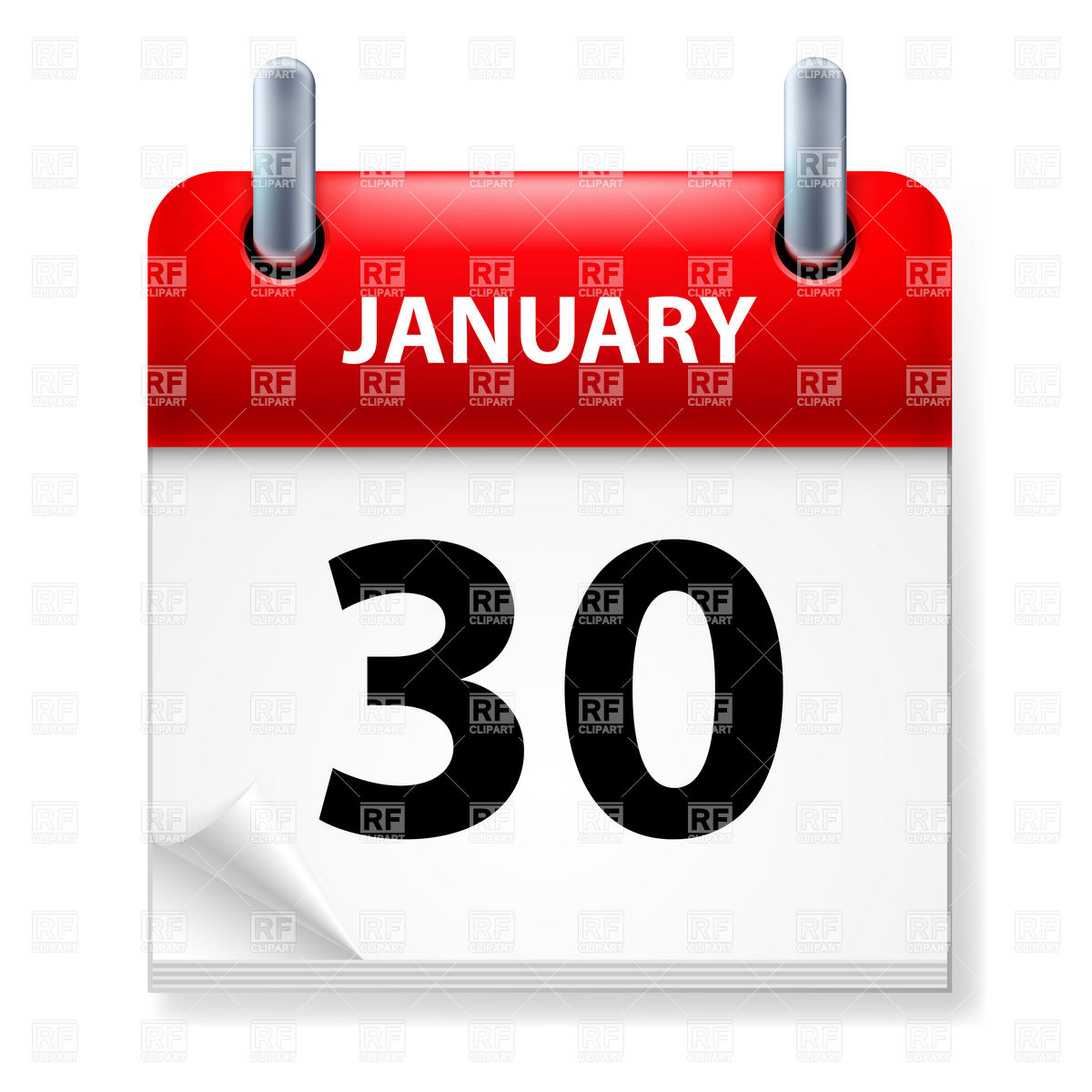 Calendar Icon   January 30 7123 Calendars Layouts Download Royalty