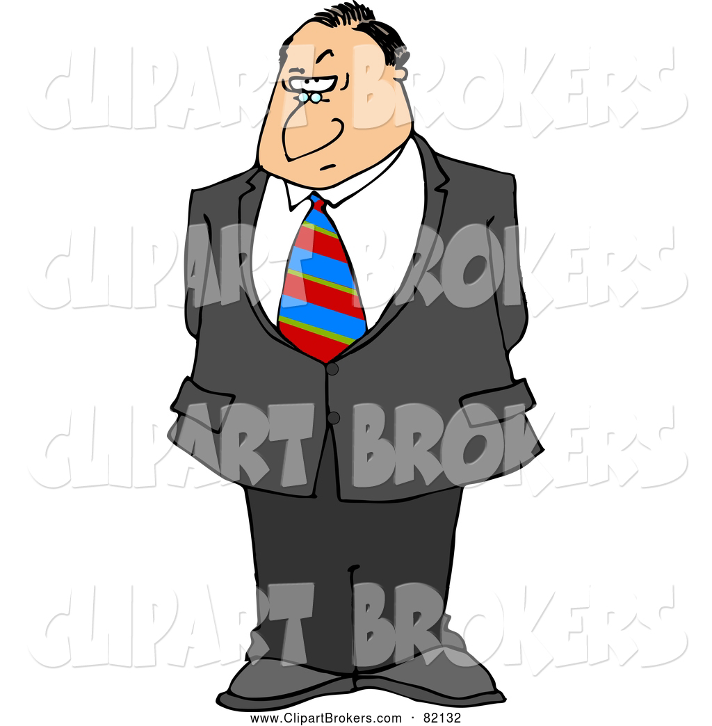 Clip Art Of A Caucasian Businessman With A Disbelief Facial Expression