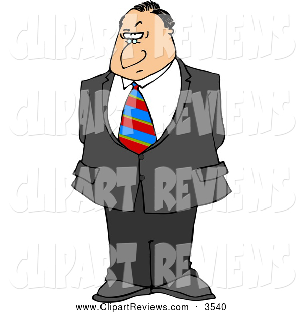 Clip Art Of A White Businessman With A Disbelief Facial Expression And