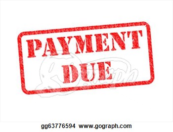 Clip Art    Payment Due  Red Stamp Over A White Background  Stock    