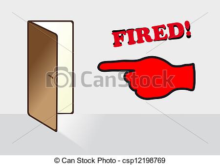 Clip Art Vector Of Dismissal  Firing An Employee  You Are Fired    