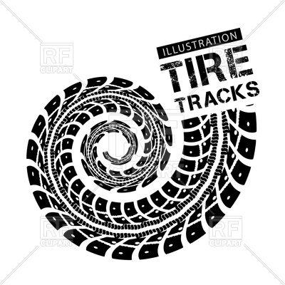 Clipart Catalog   Objects   Tire Tracks Download Royalty Free Vector