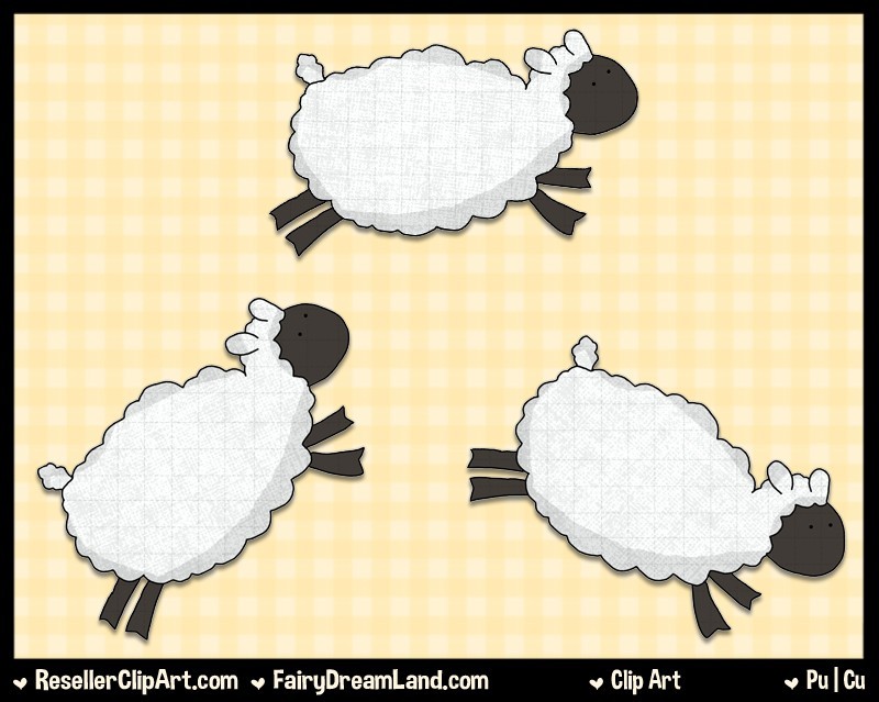 Counting Sheep Clip Art By Cheryl Seslar   Fairy Dreamland