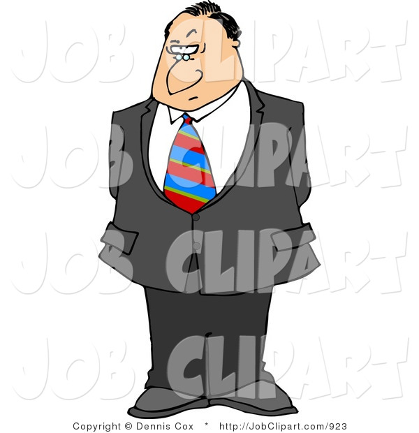 Job Clip Art Of A Stern Businessman With A Disbelief Facial Expression