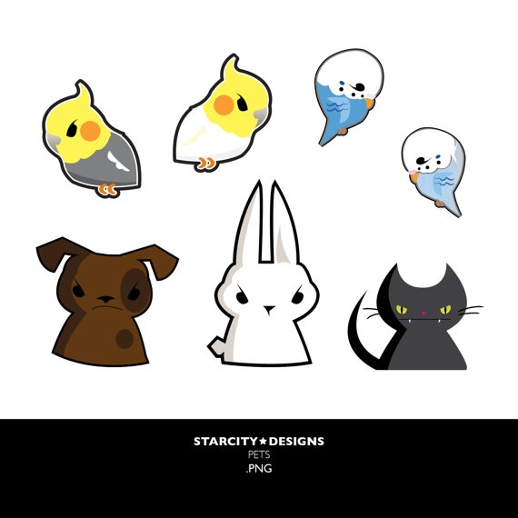 Pets Clip Art Clipart Vector Art Graphics For By Starcitydesigns  4