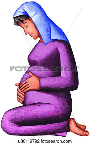 Pregnancy Christian Maria Woman Bible Computer Graphic View Large