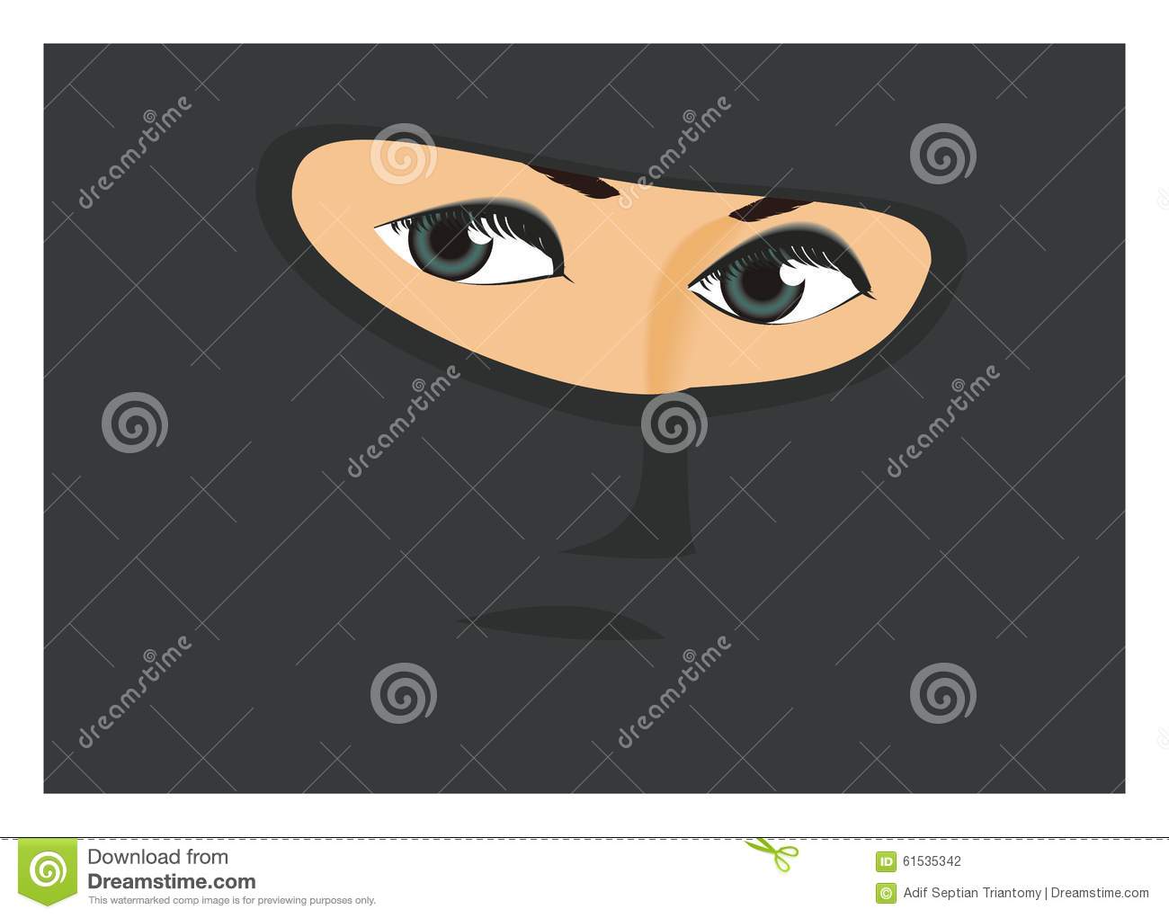 Simple Illustration Of A Mysterious Burglar Woman