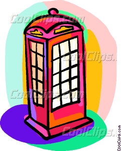 Telephone Booth Vector Clip Art