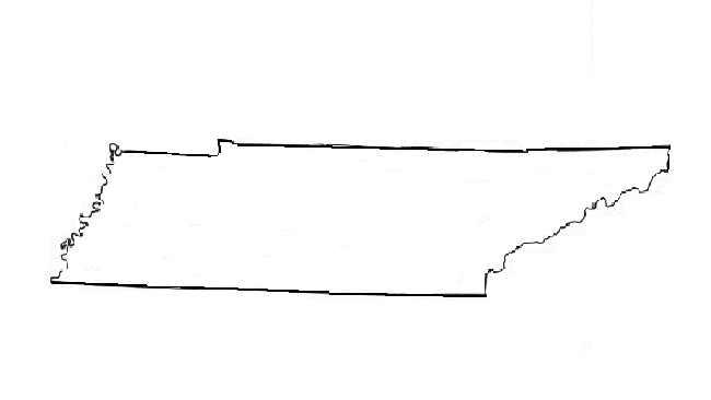 Tennessee State Map Outline Clipart