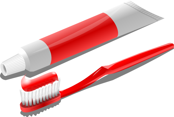 Toothbrush With Toothpaste 2 Clip Art At Clker Com   Vector Clip Art