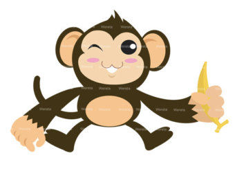 Baby Shower Monkey Clip Art