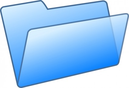 Blue Folder Clip Art Free Vector In Open Office Drawing Svg    Svg