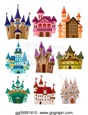     Cartoon Fairy Tale Castle Icon  Stock Clip Art Gg59581610   Gograph
