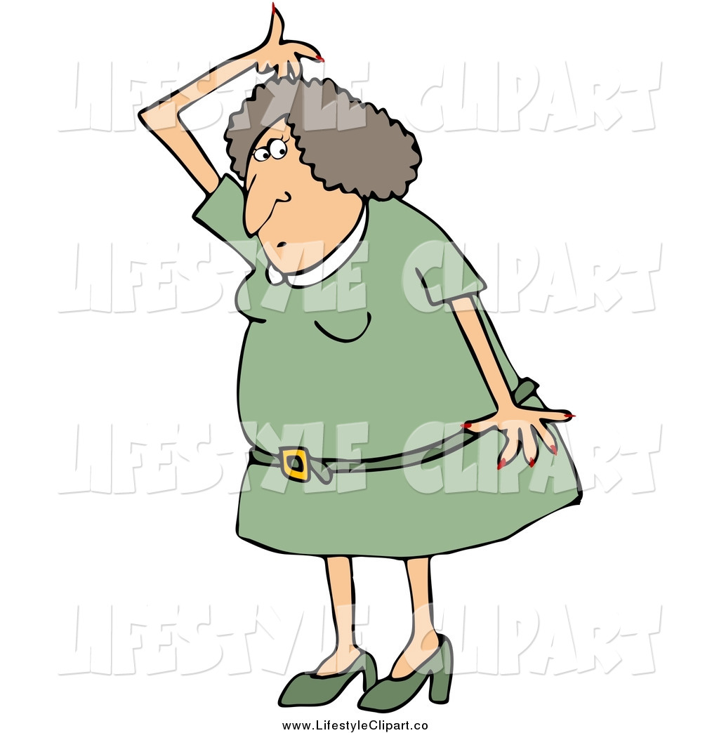 Clip Art Of A Stinky White Woman Sniffing Her Armpit By Djart    527