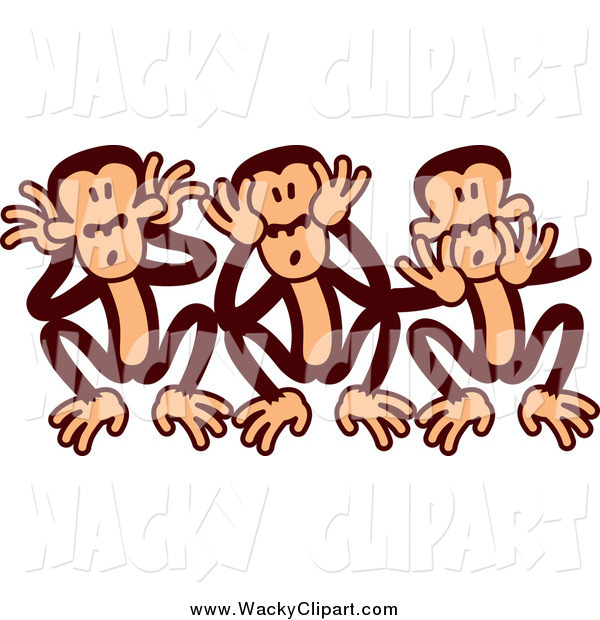 Clipart Of Three Wise Monkeys By Zooco    916
