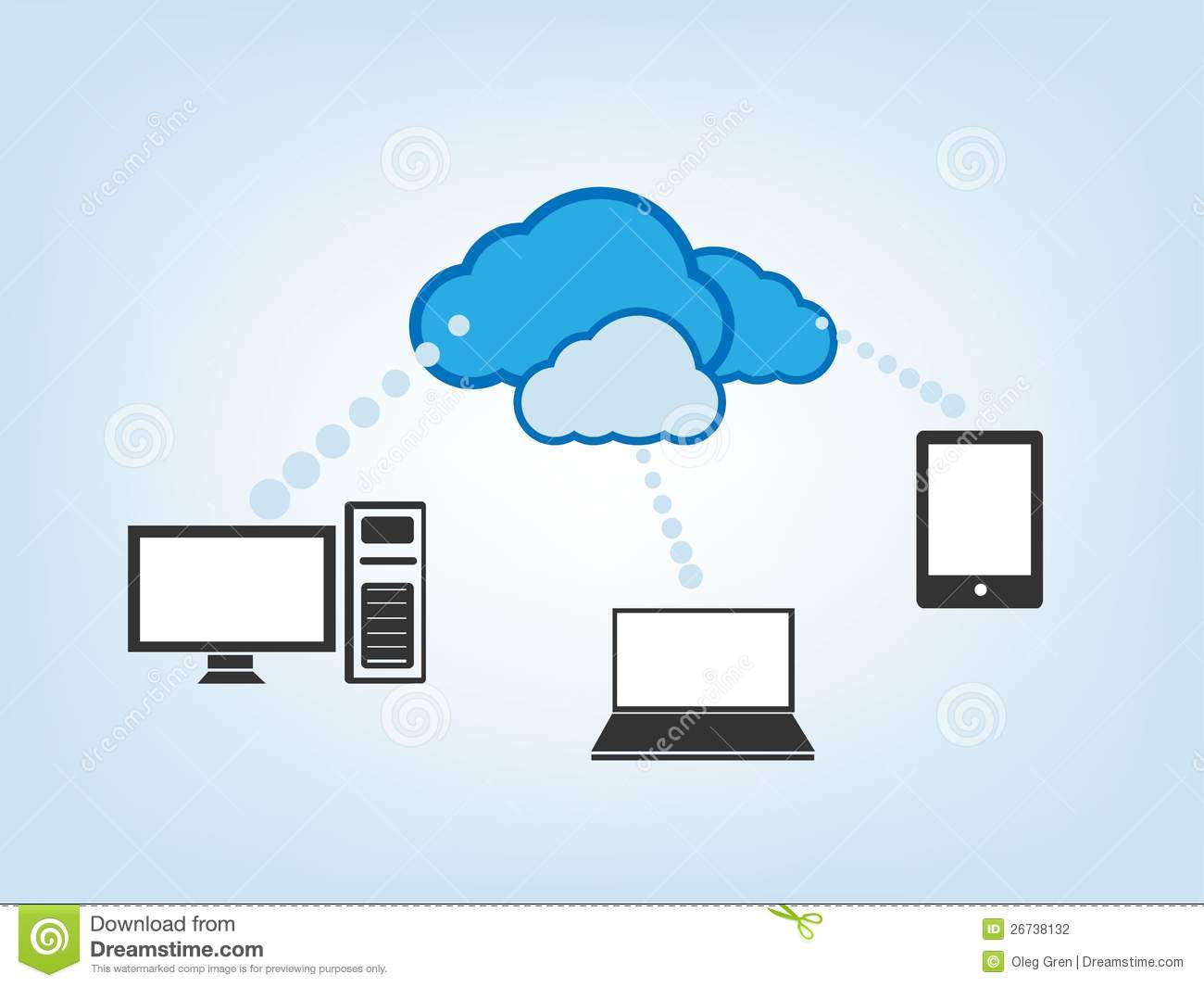 Cloud Drive Vector Illustration Stock Photography   Image  26738132