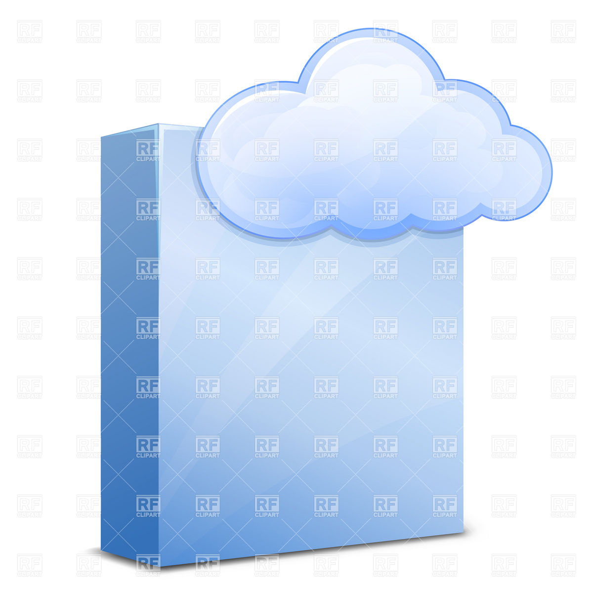 Cloud Software Service   Cloud Hosting Vector