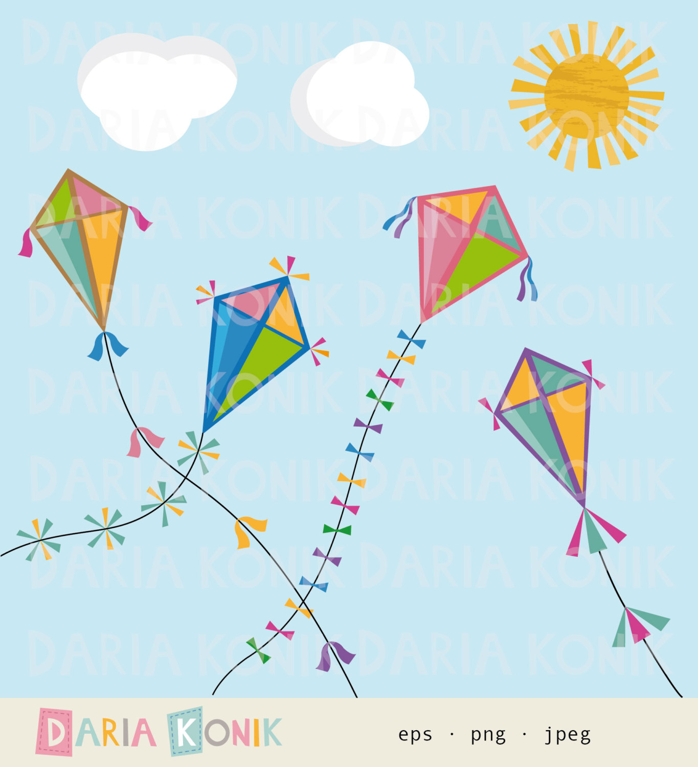 Fall Birthday Clipart Autumn Kites Clip Art