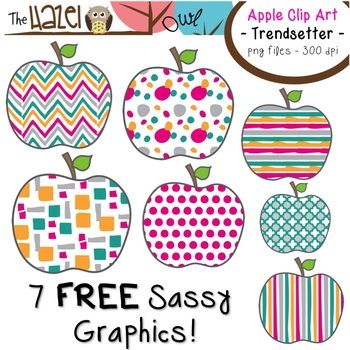 Free Apples Set  Clip Art Graphics   Borders Clipart And Fonts  Oh    