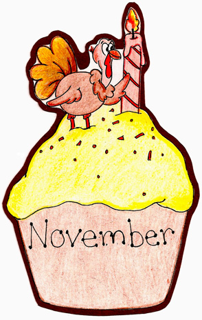 November Birthday Cupcake