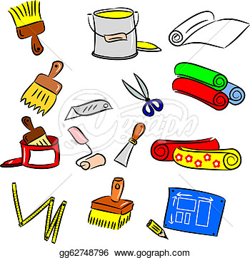 Of Diy Tools For Decorating And Renovating  Clip Art Gg62748796