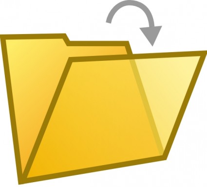 Open Folder Document Clip Art Free Vector In Open Office Drawing Svg