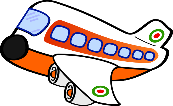 Orange Jumbo Jet Clip Art At Clker Com   Vector Clip Art Online
