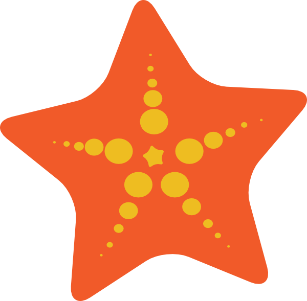 Orange Star Clipart Sea Star Clip Art