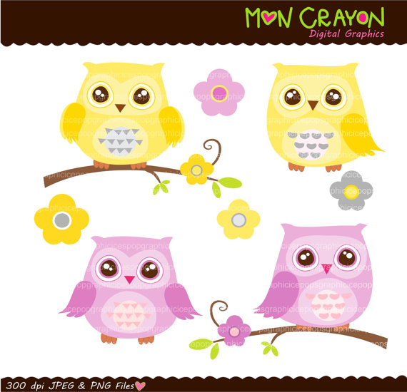 Owl Clip Art Clip Art  Printable Owl  Colourful Hoot Owls And    