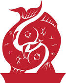 Pisces Zodiac Horoscope Symbol   Royalty Free Clip Art