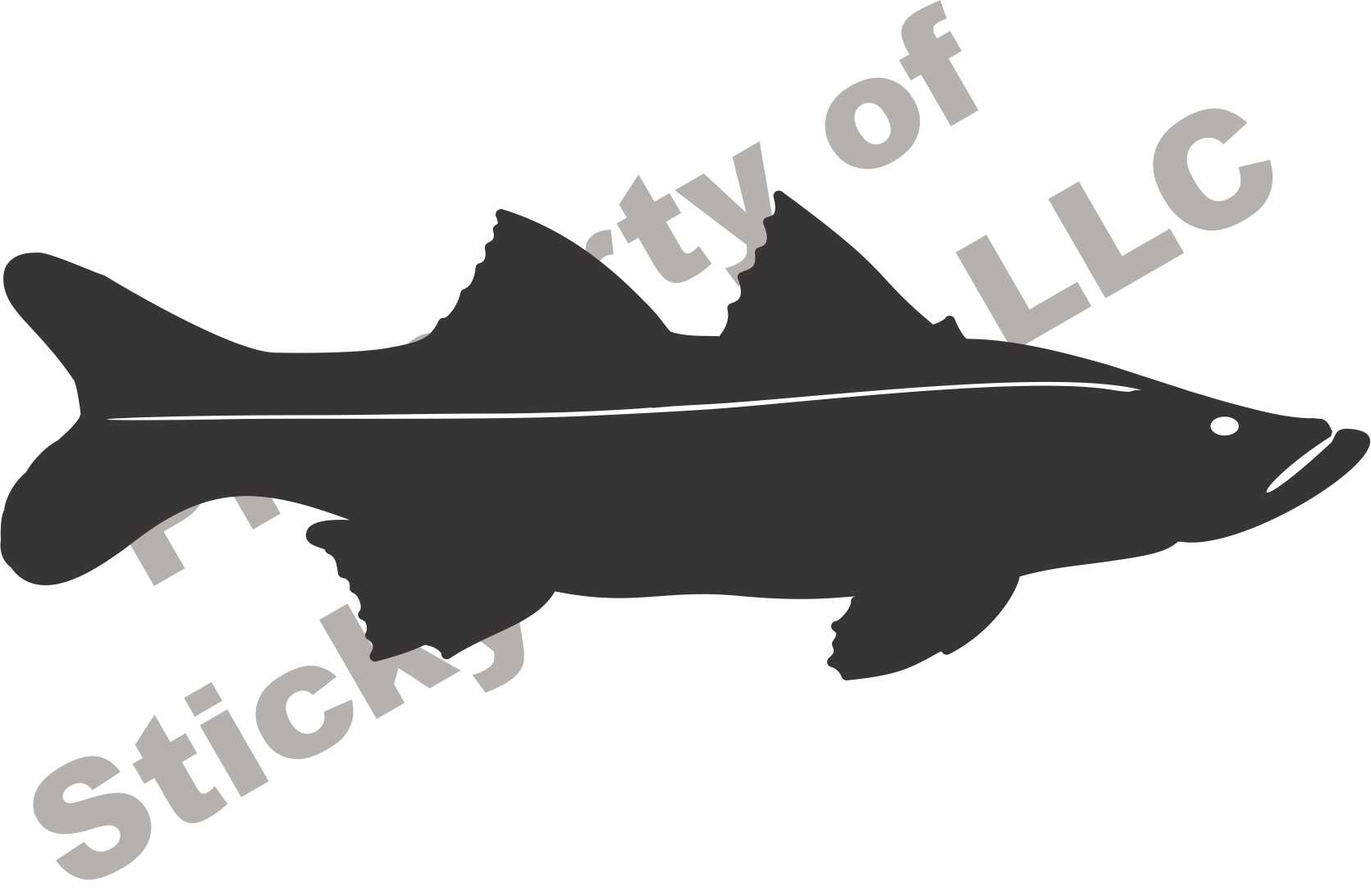 Snook Silhouette Additional Child Decal   Sticky Fish